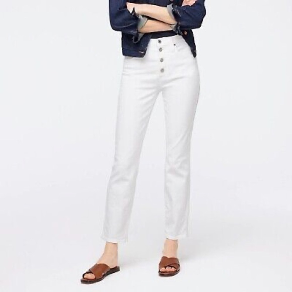 • new• J CREW Vintage Straight High Rise Button Fly